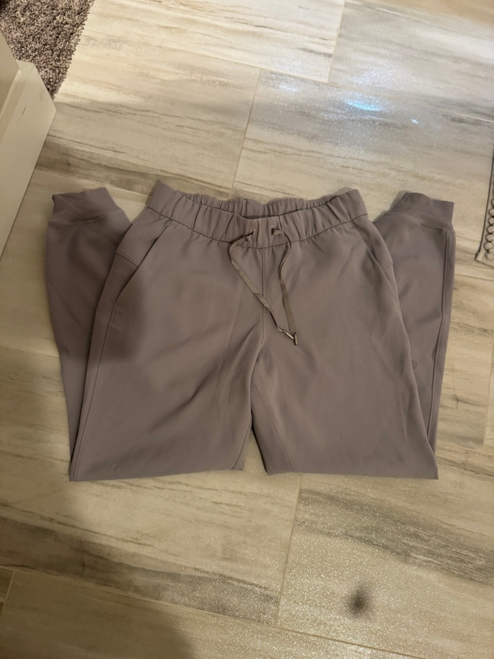 Woman’s Casual Drawstring Jogger Pants - Light Purple